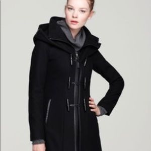 Mackage Steffy Leather Trim Duffle Coat size M